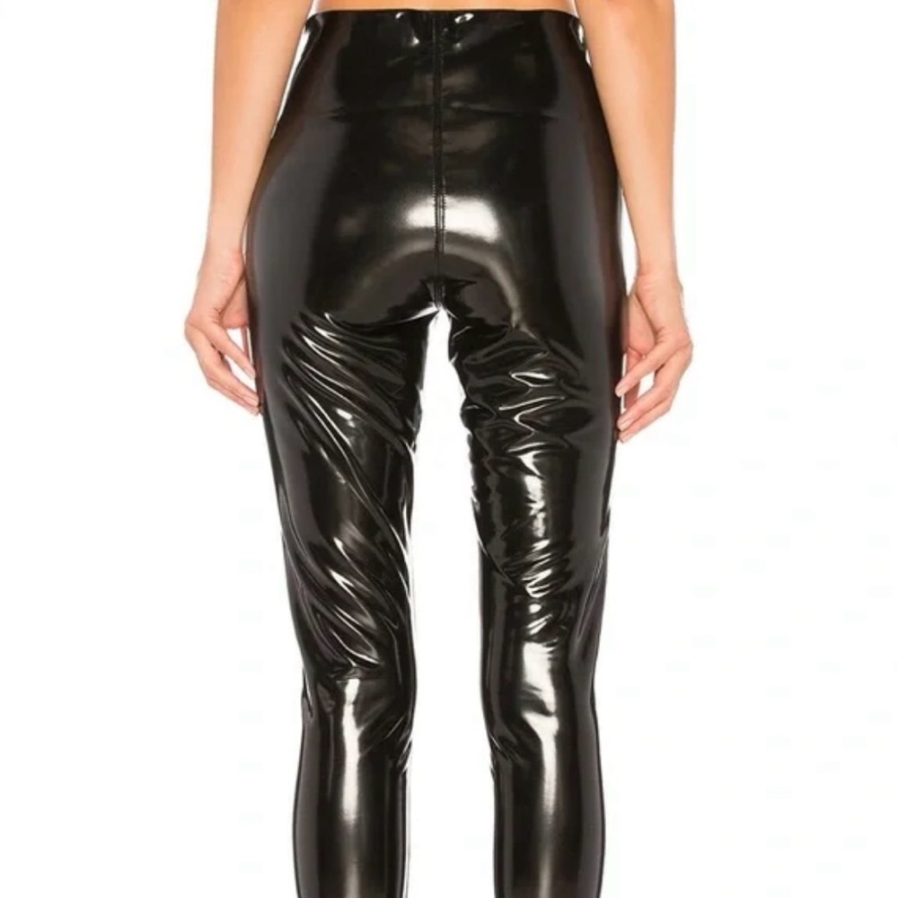 Blank NYC Black Vinyl High Waisted Pants - Picture 3 of 8